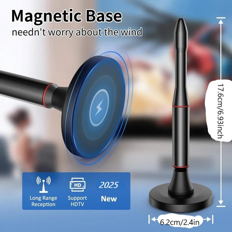 Smart ATSC TV Antenna 4K 1080P Indoor Outdoor Digital HD