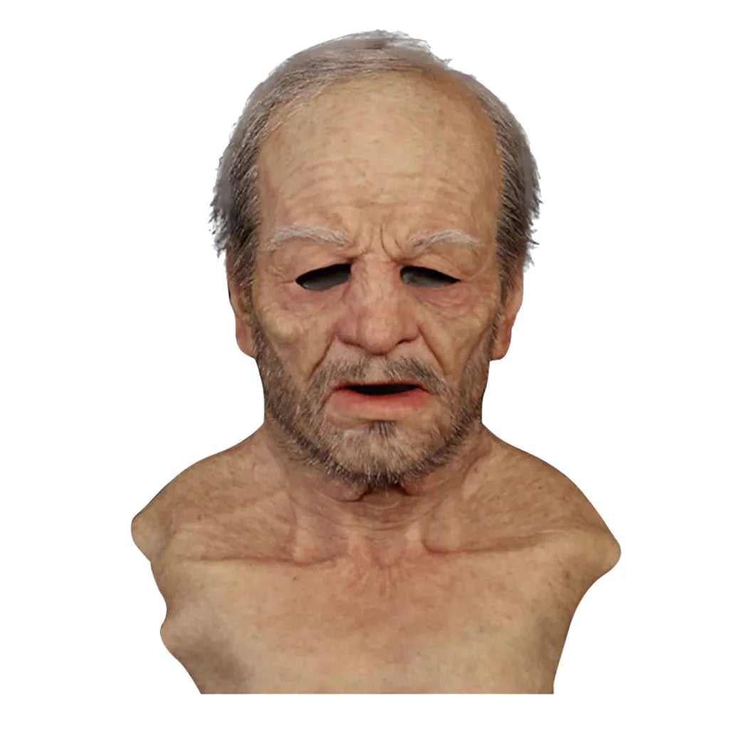 Grandpa Grandma Full Head Latex Mask – Halloween Cosplay Prop