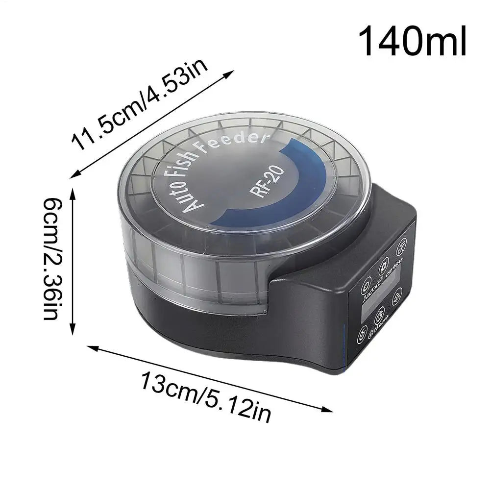 Fish Automatic Feeder 21-Compartment 6 Timers Aquarium Food Dispenser Fish Tank Smart Feeder For Turtle Betta Tetrasfrog Axolotl Peaceful Pleasures Health and Wellness CN Silver
