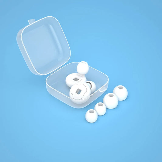 Silicone Noise-Reducing Earplugs | Sleep, Travel & Focus Silicone Earplugs Peaceful Pleasures Health and Wellness White