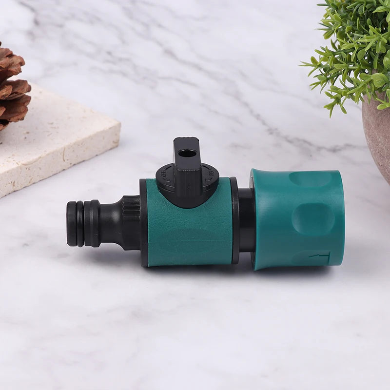 New Garden Hose Pipe In-Line Faucet Shut Off Valve Fitting 16MM Joint Watering Irrigation Quick Connector With Valve Garden Peaceful Pleasures Health and Wellness
