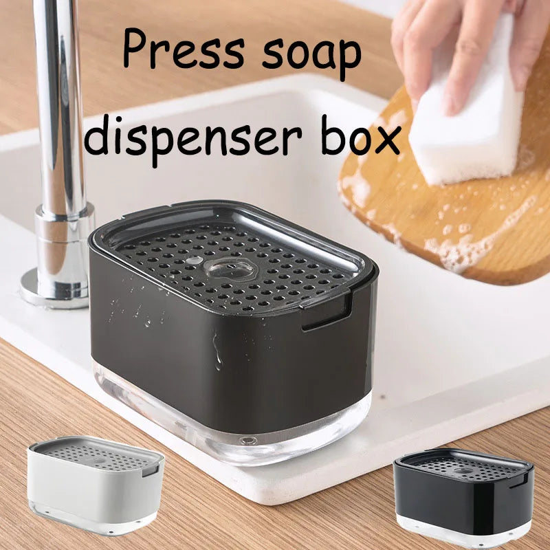 2-in-1 Dish Soap Dispenser & Sponge Holder – 300ml
