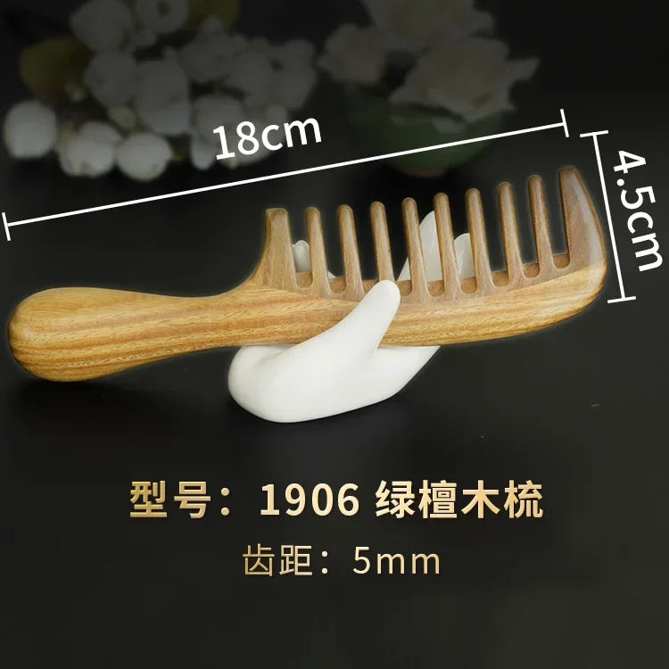 Sandalwood Hair & Beard Comb | Anti-Static, Wide & Narrow Tooth