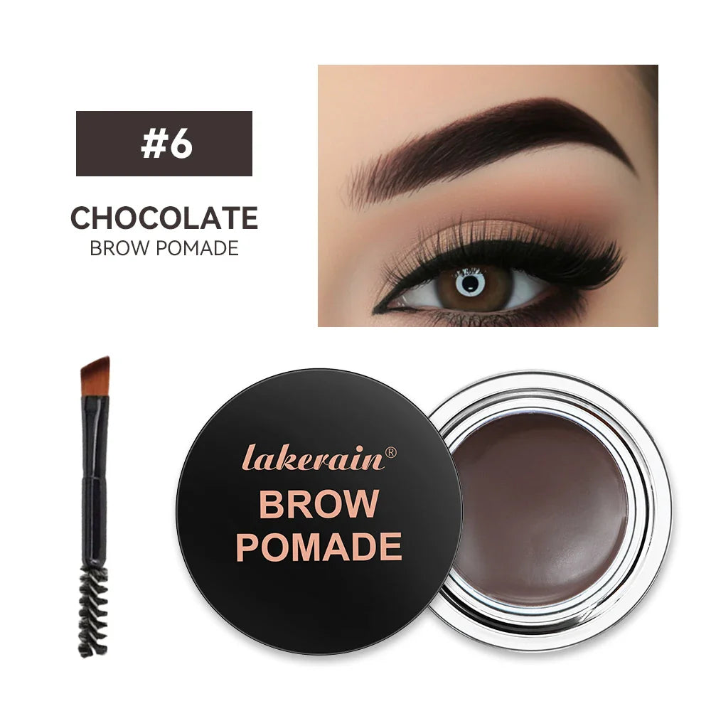 Lakerain Brow Pomade & Dual Brush – Waterproof & Long-Lasting Eyebrow Pomade Oasis Select 6Add a brush
