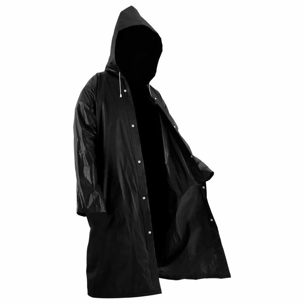EVA Unisex Waterproof Raincoat – Hooded, Foldable Outdoor Wear