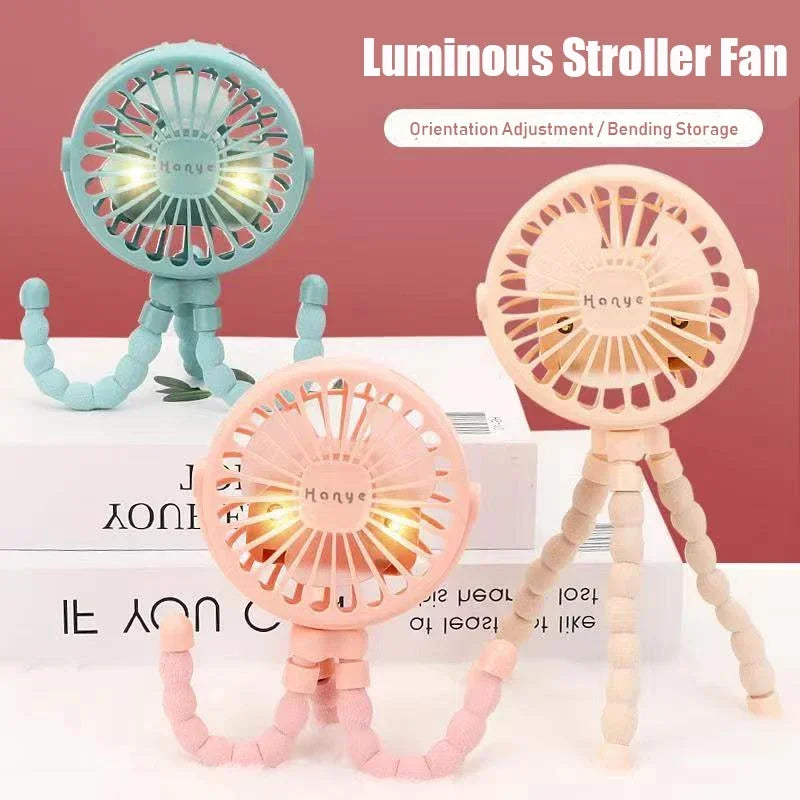 Portable Fan USB Rechargeable Clip-on Fans 3 Speeds 600mAh Mini Mini Air Cooler Home Cooling Appliances Household Electric Cold Peaceful Pleasures Health and Wellness
