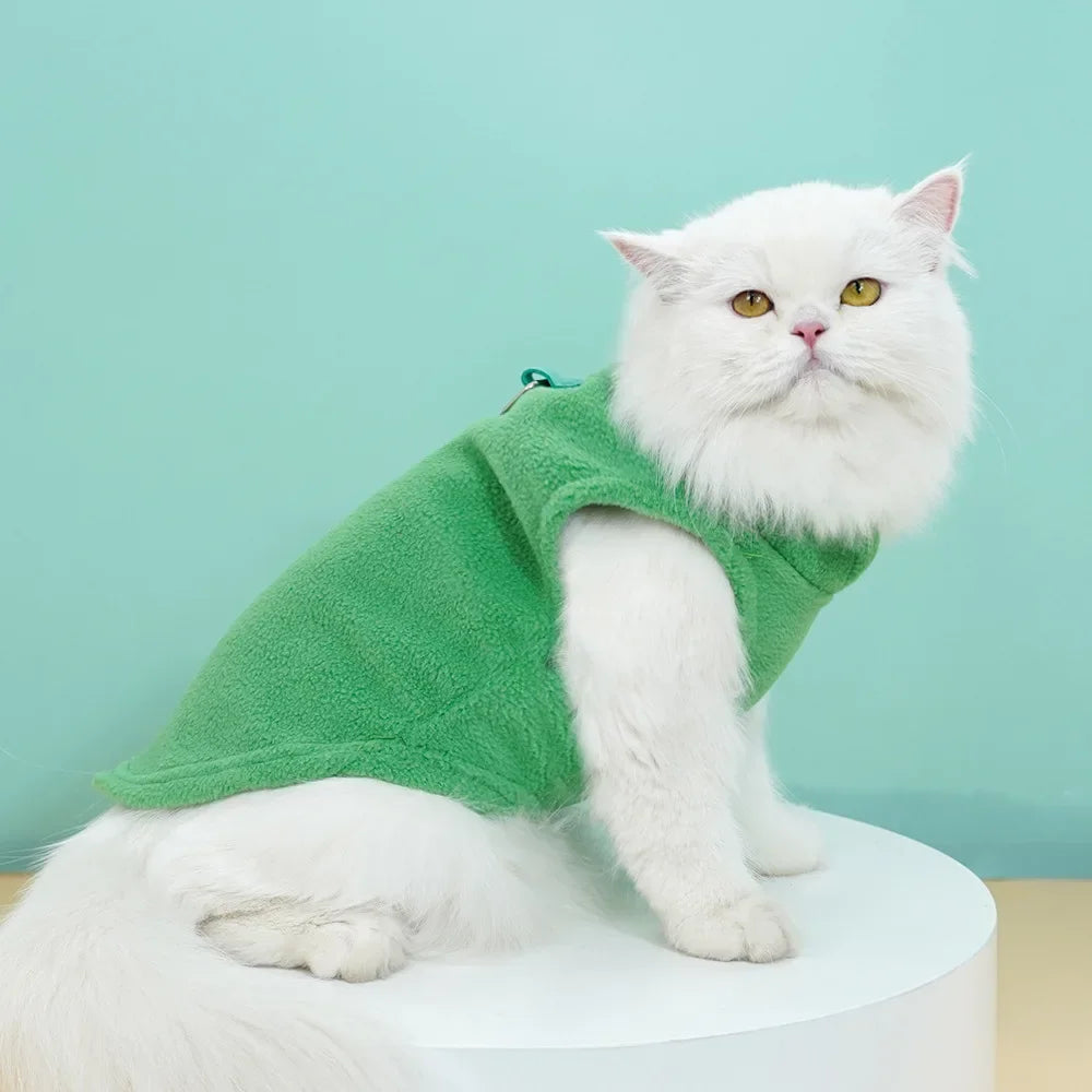 Polar Fleece Pet Vest for Cats & Dogs | Soft Warm Jacket S–L