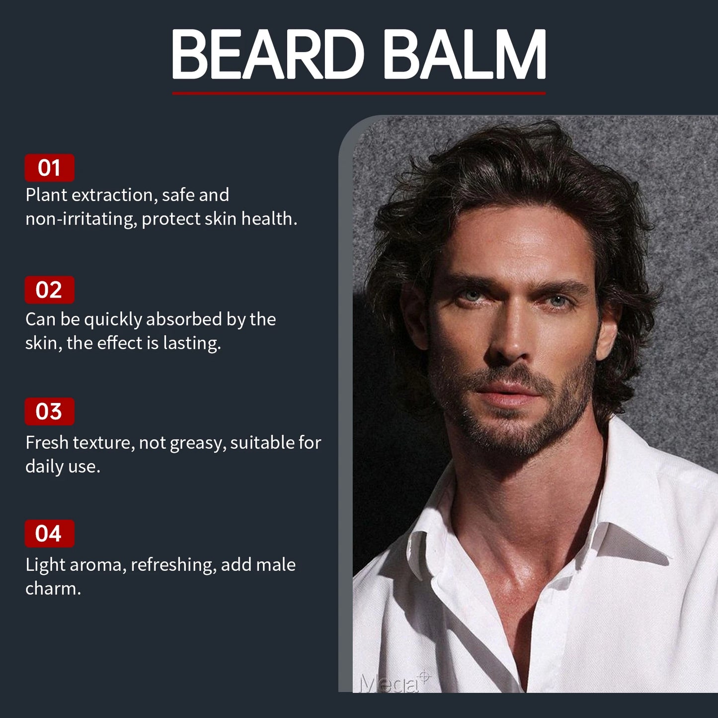 Coconut Oil Beard Balm – Softens Frizz & Moisturizes | 50g
