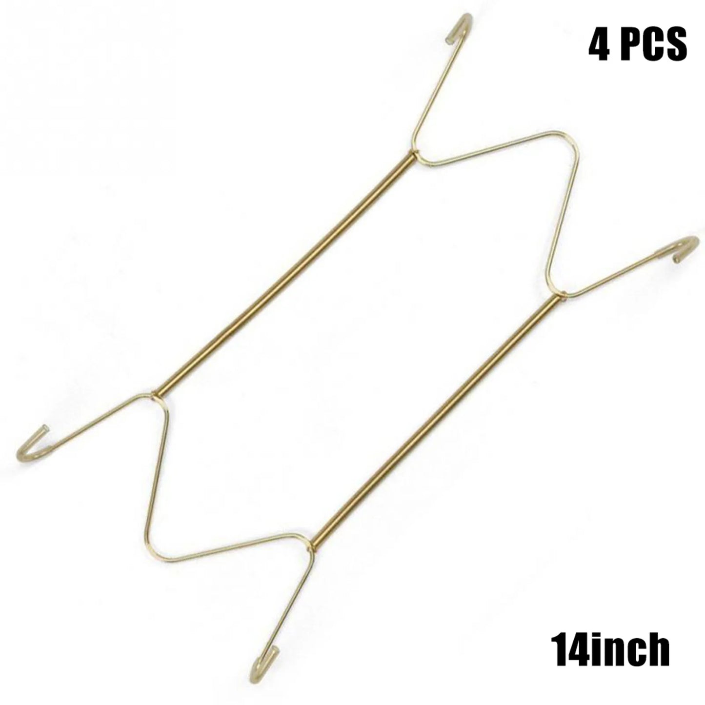 4 Pcs Stainless Steel Plate Hangers Invisible Plate Hangers Holder Wall Hooks Home Decor For Hotel Home Restaurant Peaceful Pleasures Health and Wellness 14inch