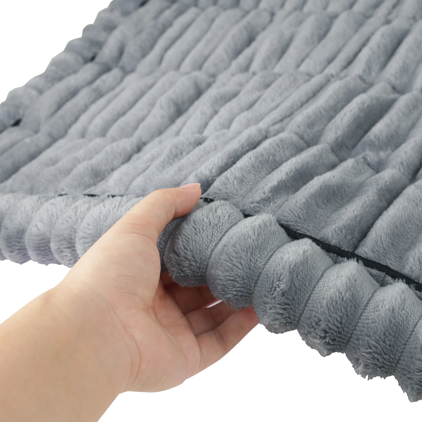 New Corduroy Sofa Towel Winter Warm Thickening Plush Universal Cushion Couch Cover L-shaped Sectional Anti-slip Modern Slipcover Peaceful Pleasures Health and Wellness Grey 1pc 70x150CM