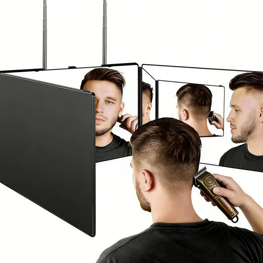 360° Trifold Vanity Makeup Mirror – Travel Telescoping Hook Trifold Vanity Mirror Peaceful Pleasures Health and Wellness