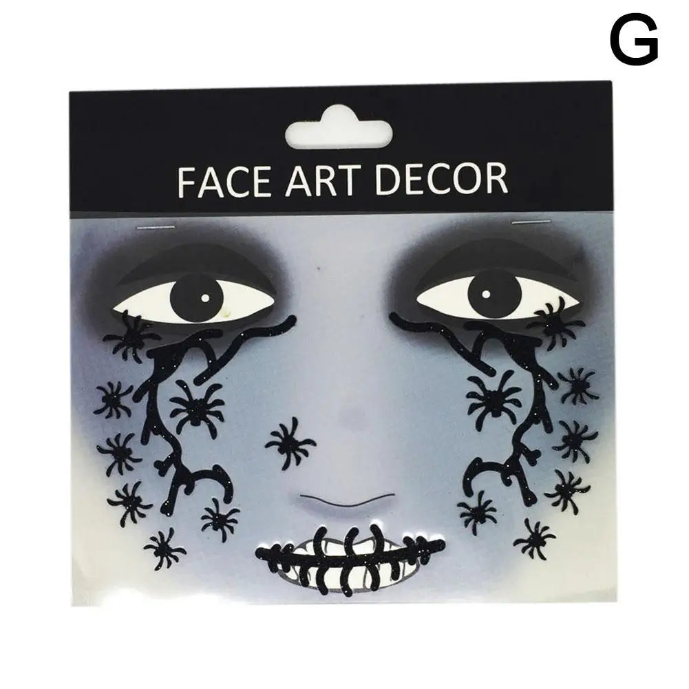 Halloween Face Gems Crystal Rhinestone Glitter Jewel Stickers