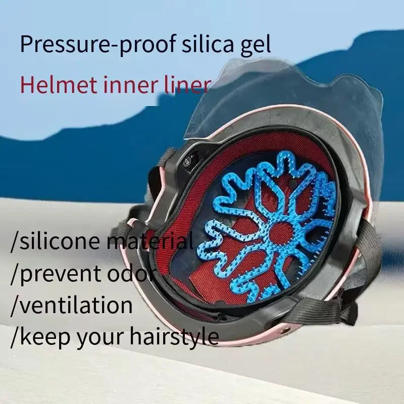 1/2/3Pcs Random Color Silicone Helmet Liner Non-Slip Breathable Cycling Helmet Pad Anti Compression Hair Ventilated Gasket Peaceful Pleasures Health and Wellness