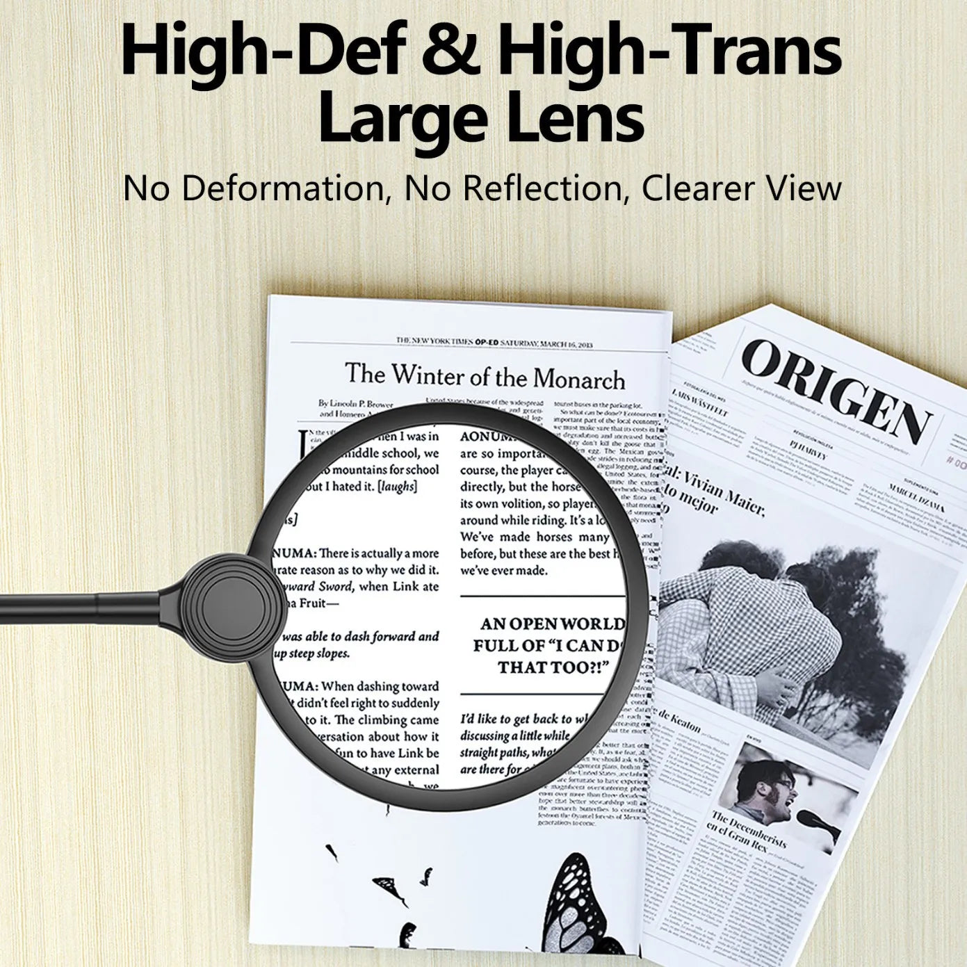 Ground Mounted Magnifying Glass with Light Vision Assistance for Elderly Reading Magnifying Glass Peaceful Pleasures Health and Wellness