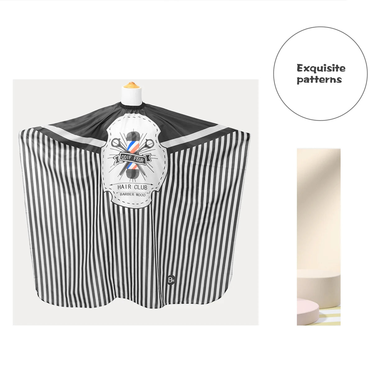 Barbertop Haircut Cloth Salon Waterproof Barber White Cape Hairdresser Apron Hair Cut Hairdress Gown Hairdressing Coat Peaceful Pleasures Health and Wellness