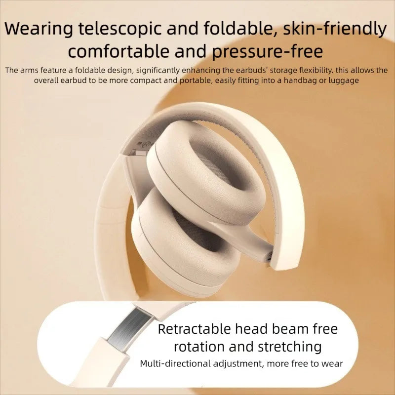 Bluetooth 5.3 Headsets Gaming Headphones Dual Mode Wireless Earphones Foldable Noise Reduction Music Headsets For iPhone Xiaomi Peaceful Pleasures Health and Wellness