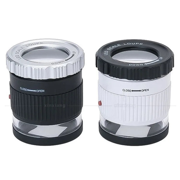 30X Magnifier Cylindrical Scale Optical Glass Lens Focusing High-Definition Magnifying Glass Antique Jewelry Peaceful Pleasures Health and Wellness