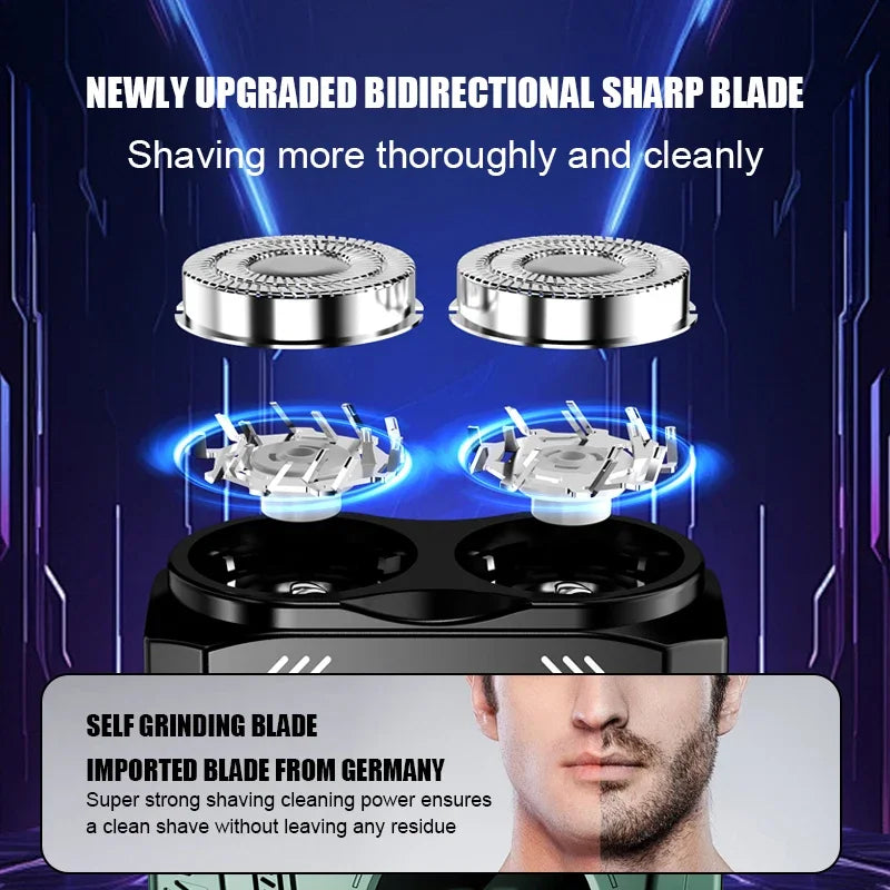XMSJ S11 Double Blade Rechargeable Electric Shaver for Men