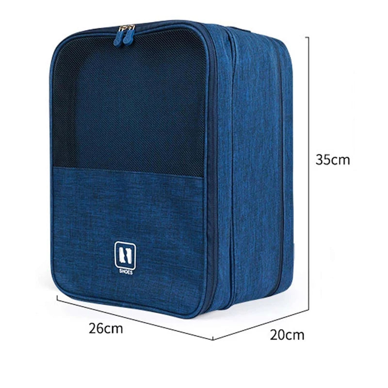 Waterproof Travel Shoe Bag – 3 Pairs Packing Cube with Handle
