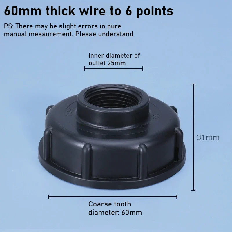 IBC Tote Tank Valve Adapter – 1/2" 3/4" 1" Threaded Joint