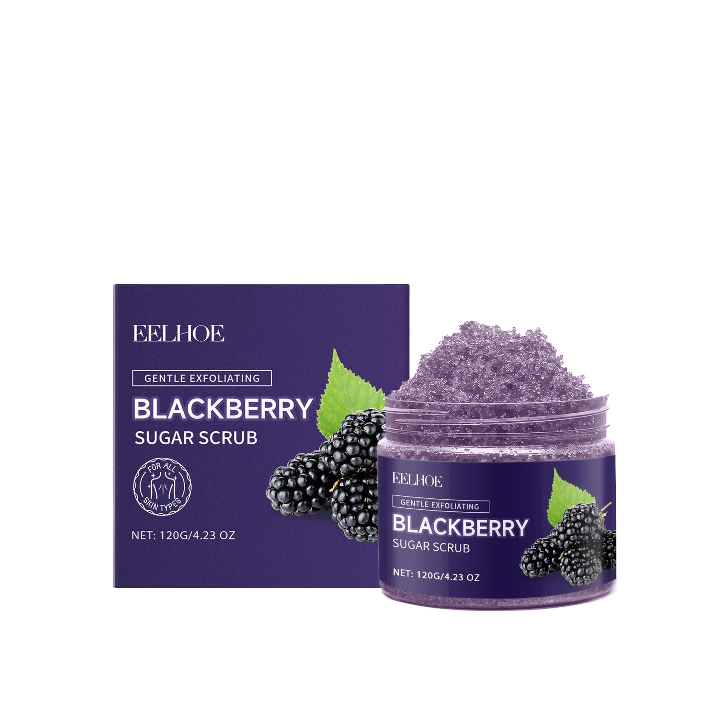 Blackberry Sugar Body Scrub Effectively Removes Dead Skin Restores Smooth Delicate Skin Deep Moisturizing Exfoliating Body Scrub Peaceful Pleasures Health and Wellness Blackberry 120g