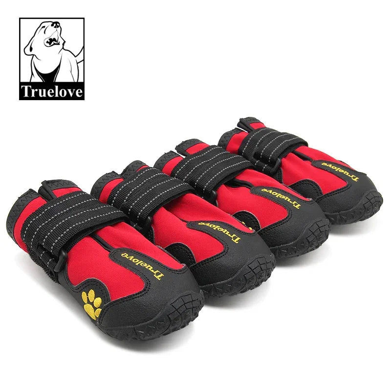 Truelove Waterproof Winter Dog Boots for Large Dogs-Warm,Reflective&Anti-Slip Outdoor Shoes-Clearance Sale-TLS396 Peaceful Pleasures Health and Wellness TLS3961-RED 4 China Mainland