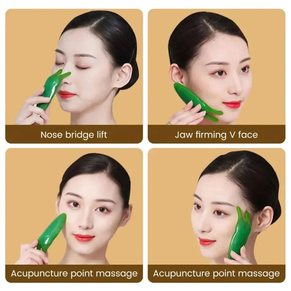 Eelhoe Y-Shape Resin Gua Sha Face Lifting Massager – Facial Scraping Tool for Nose, Face & Body Massage Peaceful Pleasures Health and Wellness
