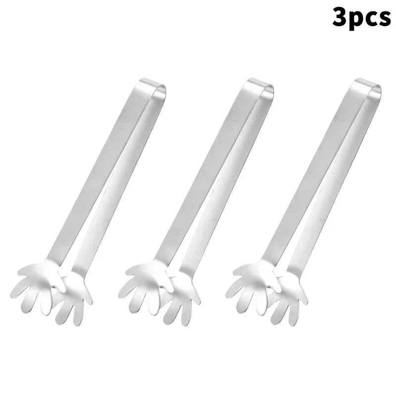 Heart Shaped Mini Tongs – Stainless Steel Food Serving Clamps