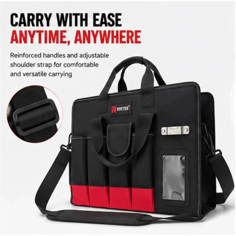 RveTee 34-Pocket Tool Tote Bag | 1680D Oxford, PE Base