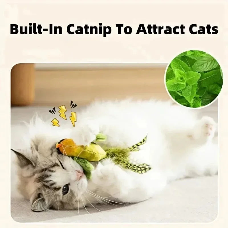 Bird Sound Cat Toy – Elastic Rope Squeaky Interactive Toy Interactive Cat Toy Peaceful Pleasures Health and Wellness