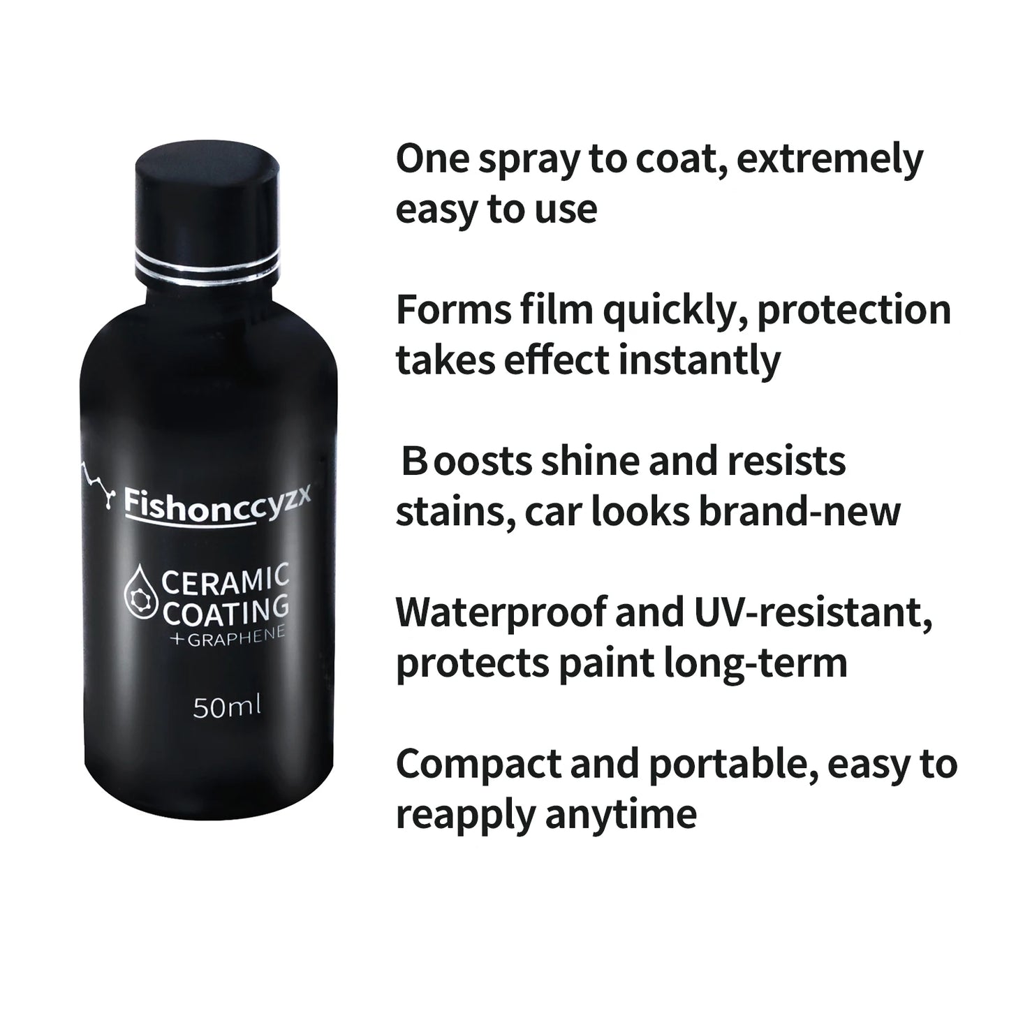 50ml Nano Ceramic Coating Graphene 9H Pro Hydrophobic Paint Protection Car High Temperature Resistance Scratch Resistance Peaceful Pleasures Health and Wellness