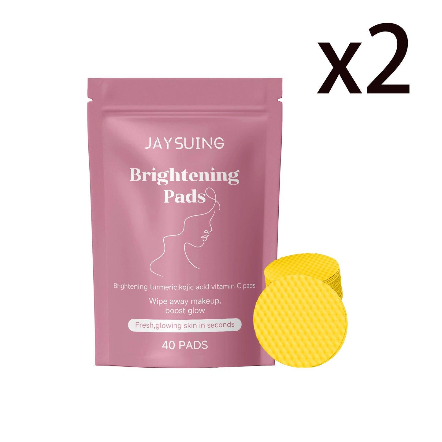 Turmeric Kojic Acid Brightening Cleansing Pads – 40 Pcs