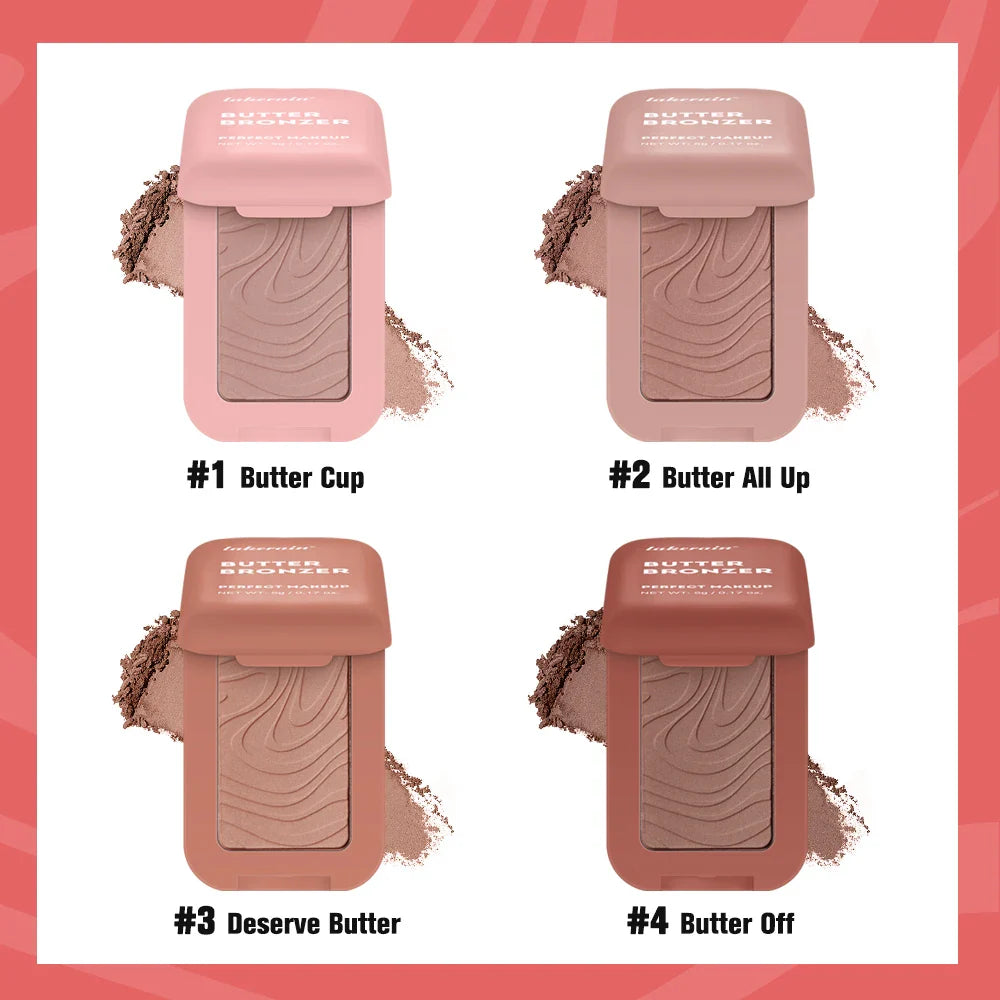 Buttermelt Bronzer Powder Palette – 8 Shades, Matte Finish