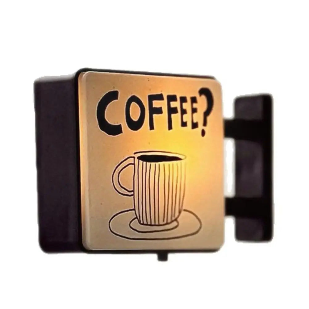 Coffee Corner Suction Lighting Refrigerator Sticker Decoration Creative Magnetic Coffee Light Sign Atmospheric Fridge Magnets Peaceful Pleasures Health and Wellness 02