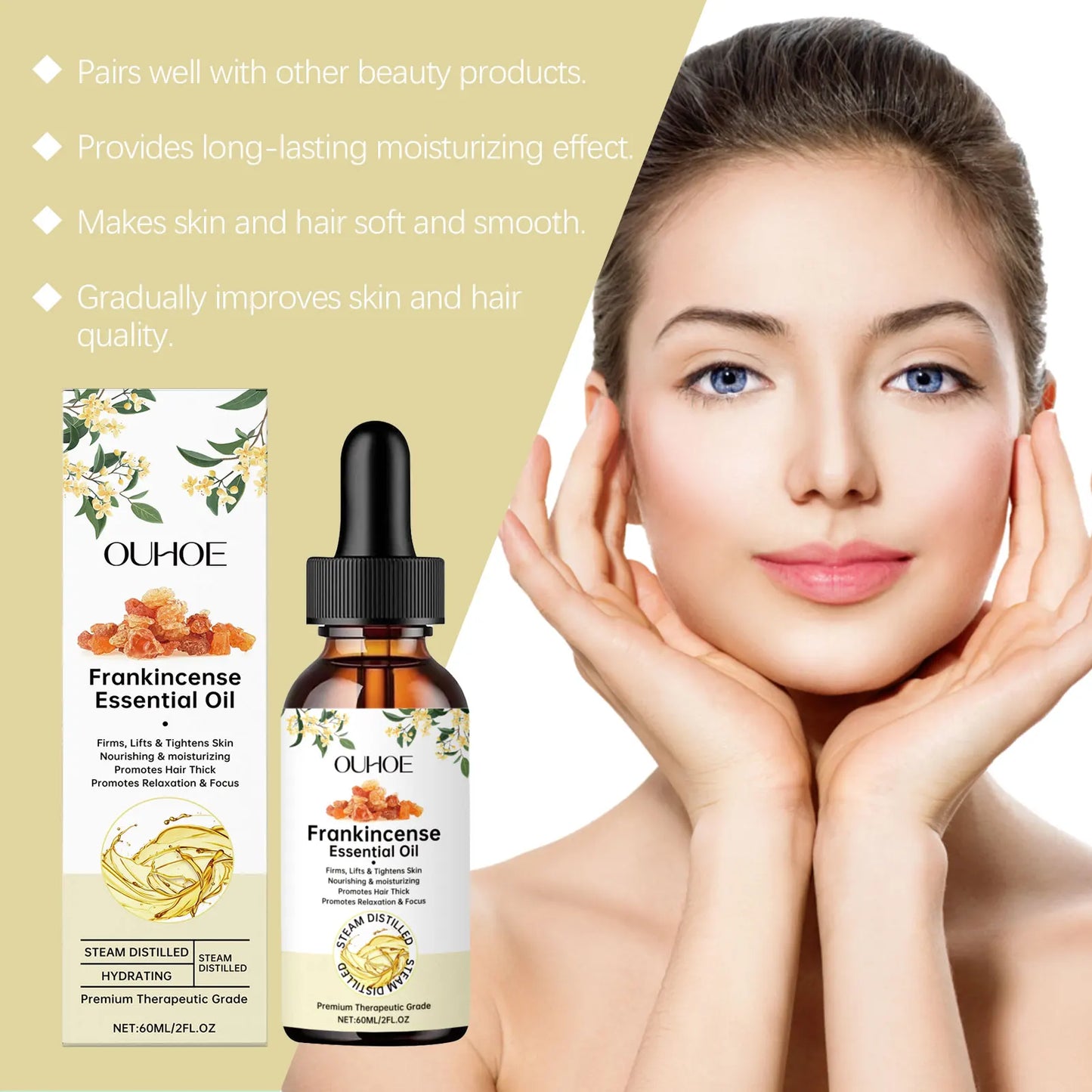 Frankincense Essential Oil for Hair, Skin & Body – 60ml