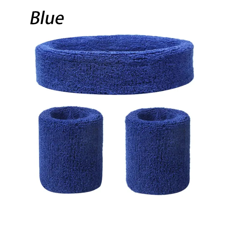 A Set Of Wristband Headband Headband Set For Sports,Sweat Absorbing,Basketball,Headband And Wrist Protection Peaceful Pleasures Health and Wellness Baolan One Size
