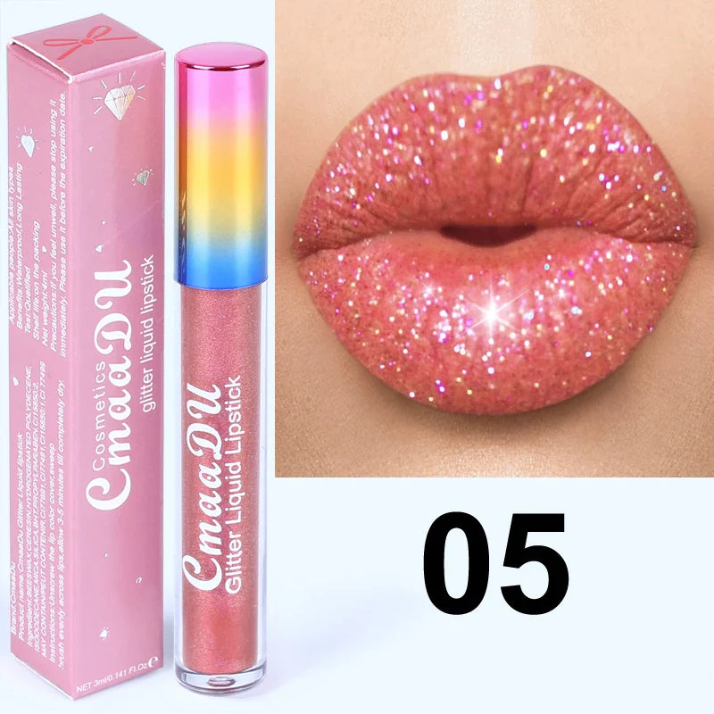 Cmaadu Shimmer Glitter Lip Gloss – Plumping, Waterproof & High Shine