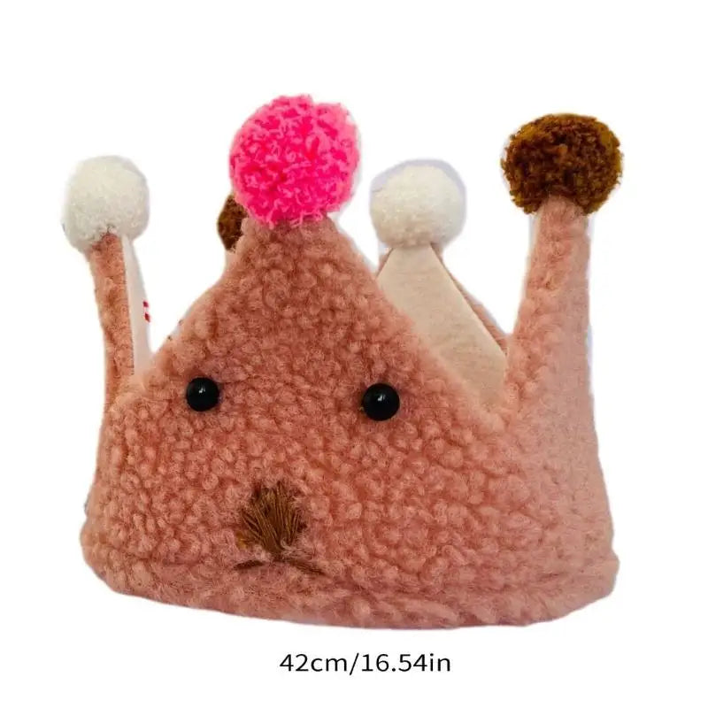 Bear Crown Baby Hat | Cashmere Photo Prop for Birthday Parties
