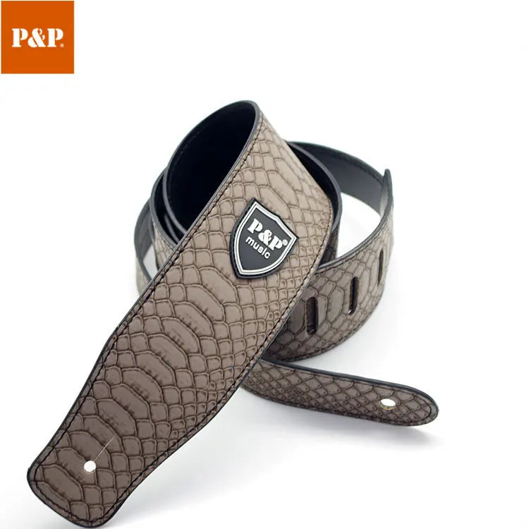 Pvsp Leather Guitar Strap Acoustic Electric Folk Guita Solid Durable