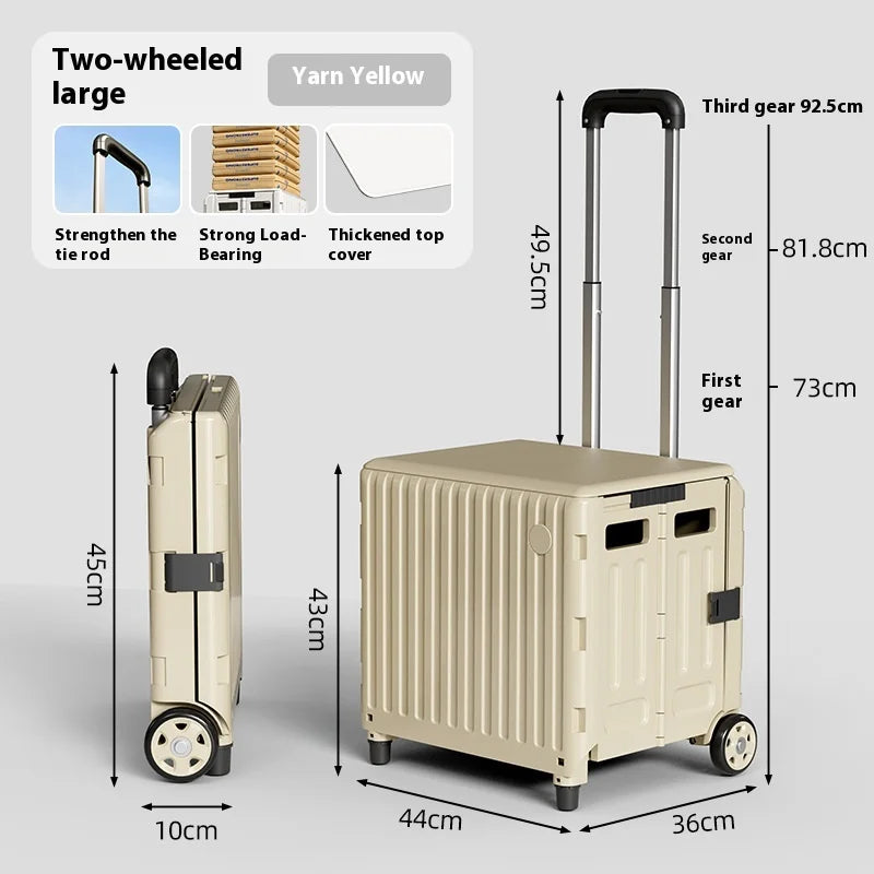 Foldable Shopping Cart with Wheels | Lightweight Collapsible Trolley