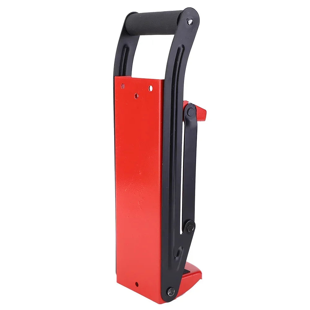 Can Crusher Red Steel Rubber Handle Plastic Bottle Recycling Tool
