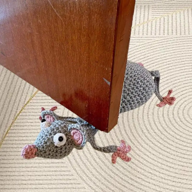 Cute Animal Crochet Door Stopper | Handmade Decorative Wedge Decorative Door Stopper Peaceful Pleasures Health and Wellness