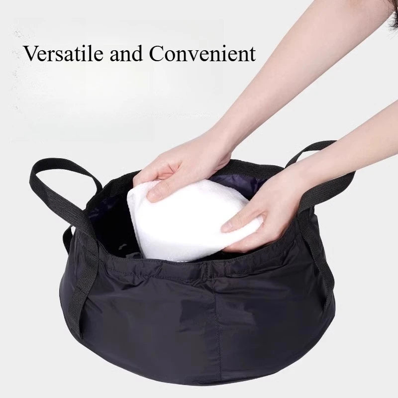 Portable Folding Basin 8.5L – Collapsible Travel Wash Bowl Folding Wash Basin Peaceful Pleasures Health and Wellness