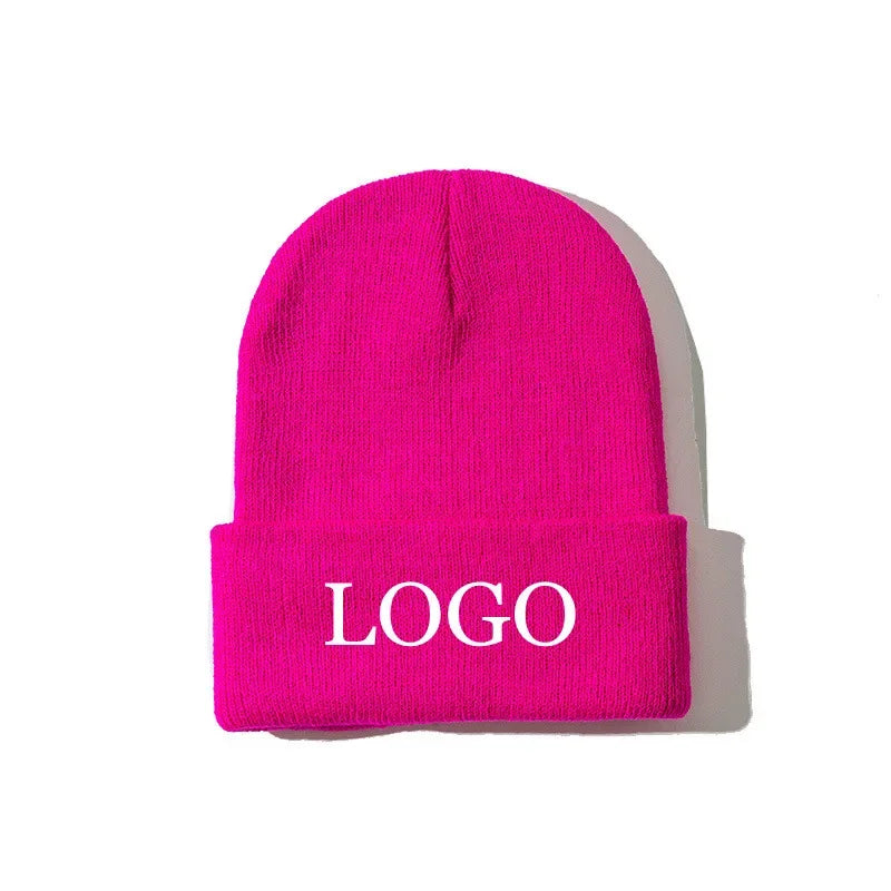 Custom Logo Ribbed Knit Beanie Hat | Unisex Winter Skullcap