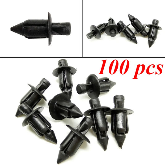 100 Pcs Plastic Bicycle Fairing Rivet Setting Panel Fastener Clips For Honda Fastener Clips For Honda Suzukii Kawasakii Peaceful Pleasures Health and Wellness Default Title
