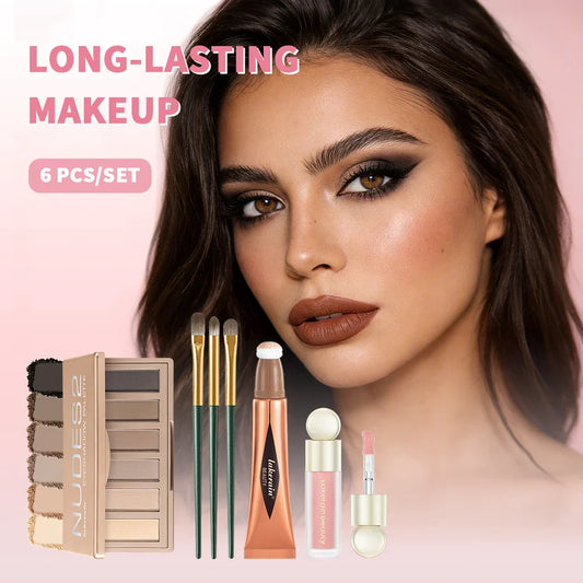 6-Piece Face Makeup Set – Blush, Contour & Eyeshadow Kit Face Makeup Set Oasis Select