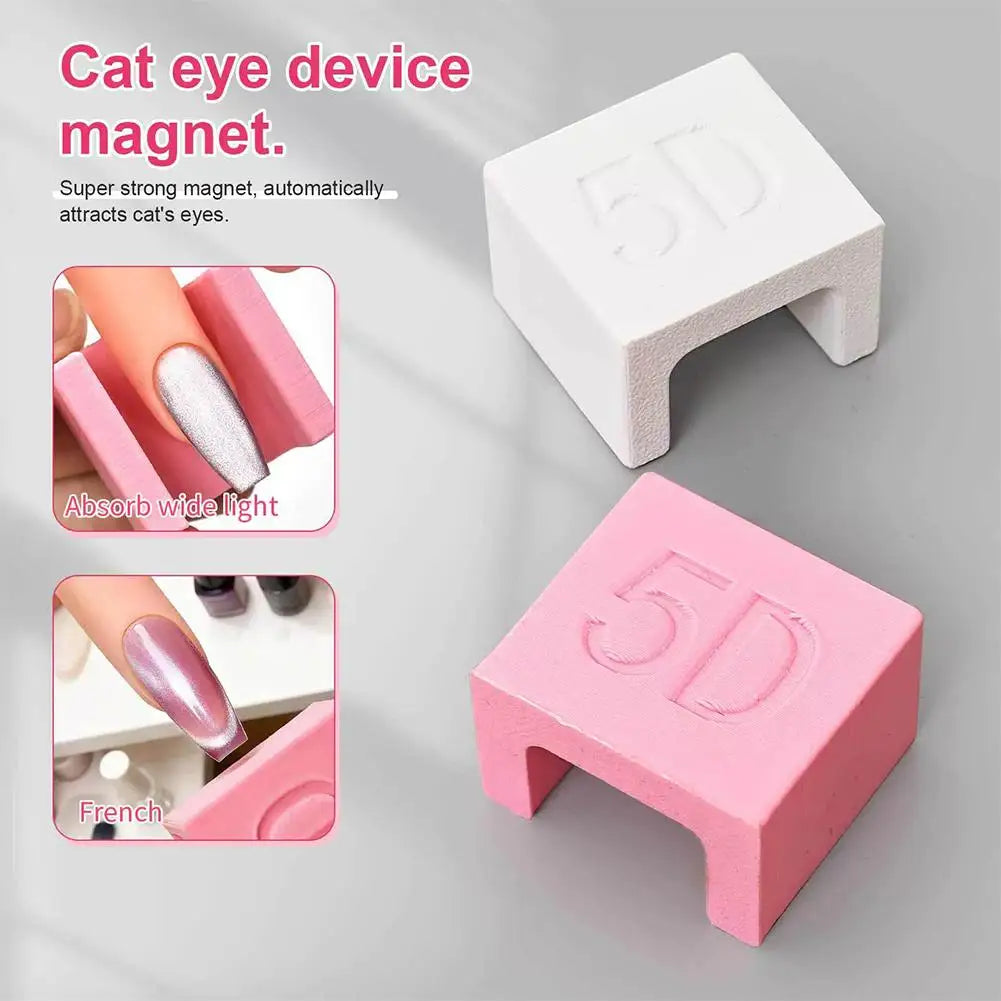 5D French Tip Cat Eye Nail Magnet Wand – Stainless Steel Strong Magnetic Tool for Cat Eye Gel Polish, Salon & DIY (12 Colors) Peaceful Pleasures Health and Wellness
