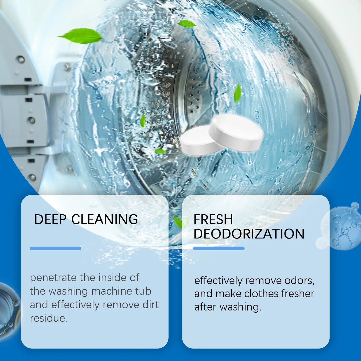 Washing Machine Cleaning Tablets Deeply Cleans Washing Machine Drum Removes Dirt&Odors Household Washing Machine CleaningTablets Peaceful Pleasures Health and Wellness