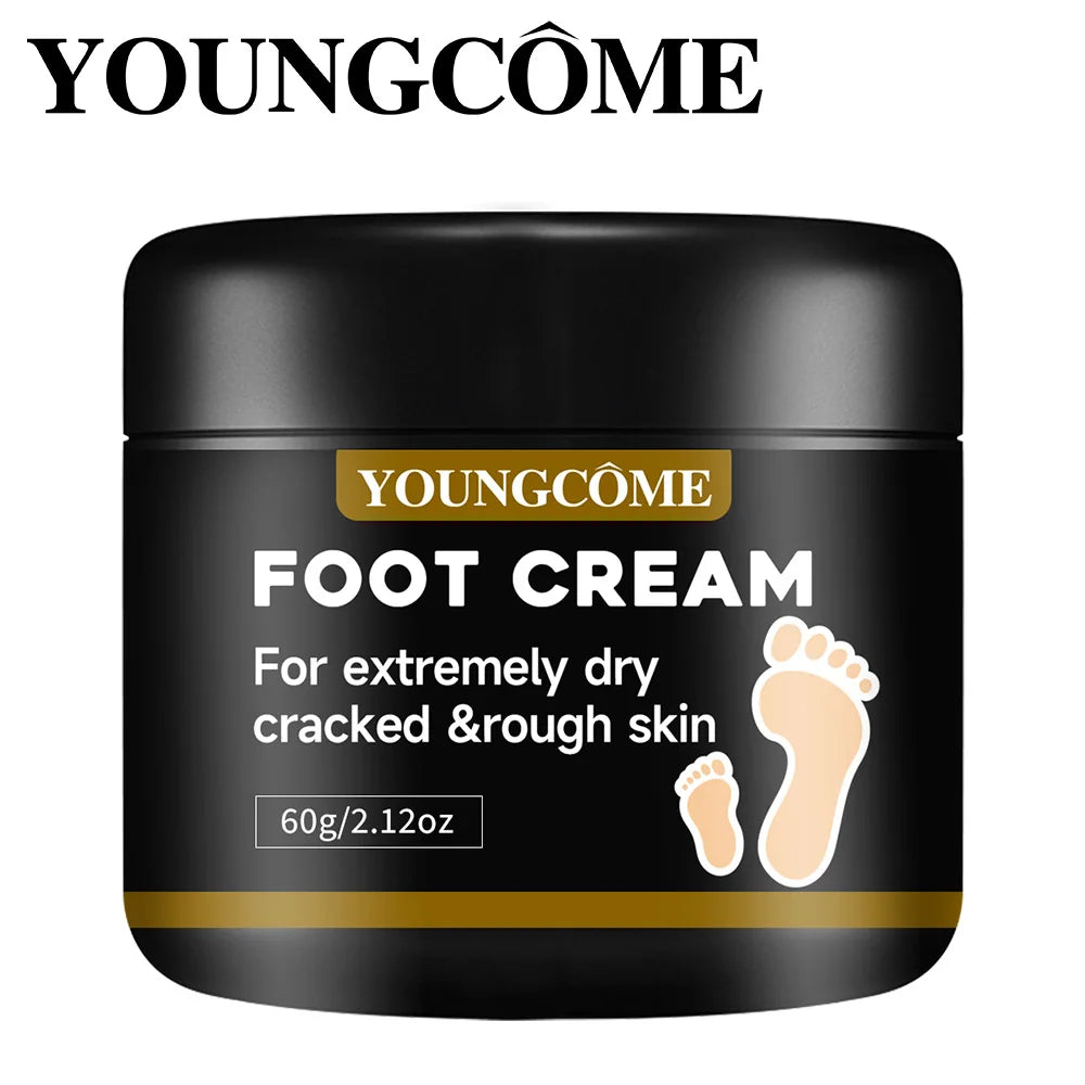 YOUNGCOME Foot Cream for Extremely Dry Cracked Heels & Rough Skin, Intensive Moisturizing Balm, Deep Hydration Softening Foot Ca Peaceful Pleasures Health and Wellness
