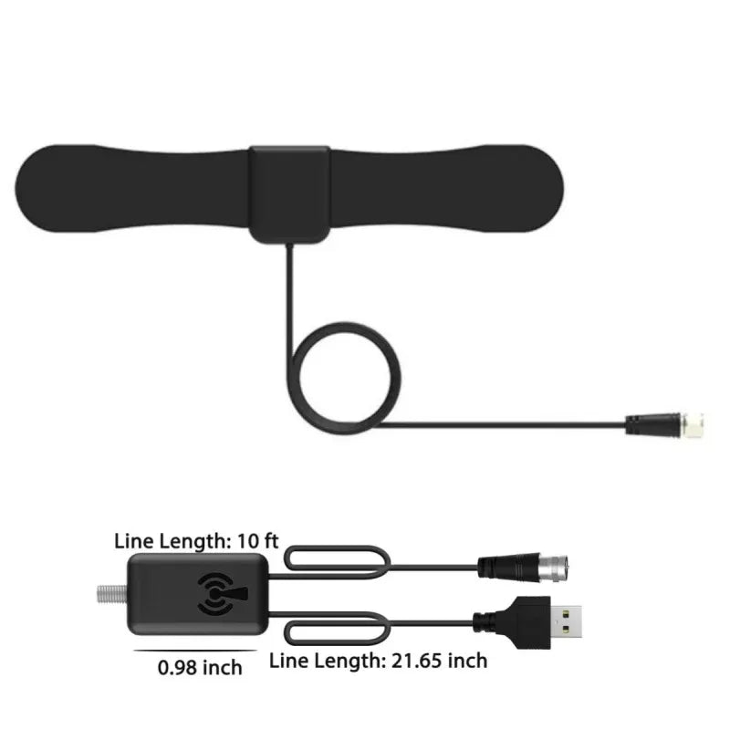 4K 1080p Digital TV Antenna – 200-Mile VHF UHF Signal Booster